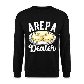 Venezuelan Arepas - Unisex Sweatshirt - black - Front - Alina (178cm) & Michal (187cm)