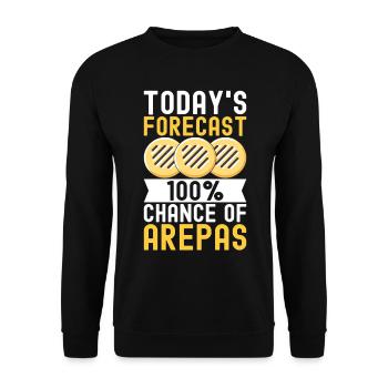 Venezuelan Arepas - Unisex Sweatshirt - black - Front - Alina (178cm) & Michal (187cm)