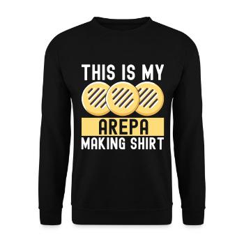 Arepas vénézuélienne - Sweat-shirt Unisexe - noir - Devant - Alina (178cm) & Michal (187cm)