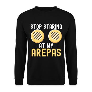 Venezolanische Arepas - Unisex Pullover - Schwarz - Vorne - Alina (178cm) & Michal (187cm)