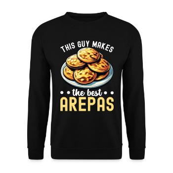 Arepas vénézuélienne - Sweat-shirt Unisexe - noir - Devant - Alina (178cm) & Michal (187cm)