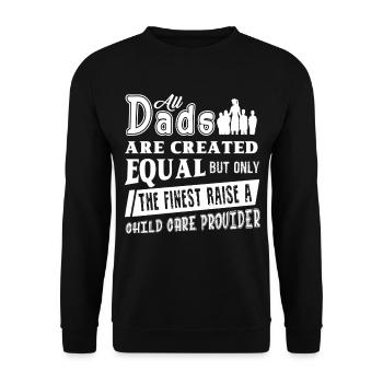 Childcare Provider Proud Childcare Provider Dad - Unisex Sweatshirt - black - Front - Alina (178cm) & Michal (187cm)