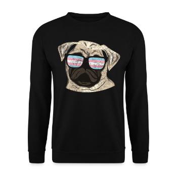 Transgender Trans LGBT Pride - Unisex Sweatshirt - black - Front - Alina (178cm) & Michal (187cm)