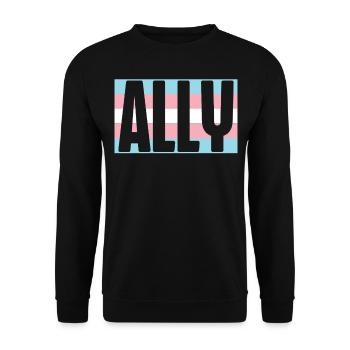 Transgender Trans LGBT Pride - Unisex Pullover - Schwarz - Vorne - Alina (178cm) & Michal (187cm)