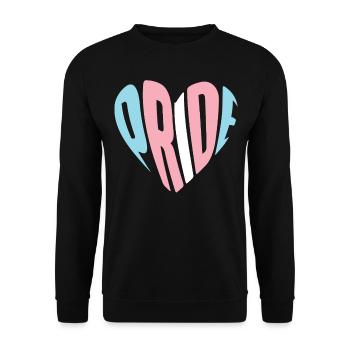 Transgender Trans LGBT Pride - Unisex Pullover - Schwarz - Vorne - Alina (178cm) & Michal (187cm)