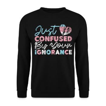 Fierté LGBT transgenre - Sweat-shirt Unisexe - noir - Devant - Alina (178cm) & Michal (187cm)