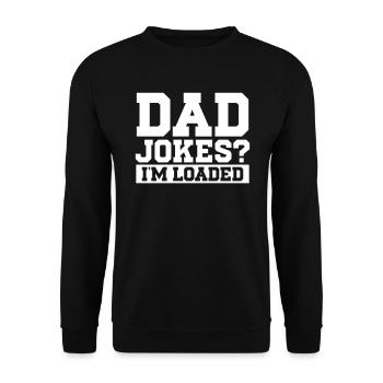 Father's Day Father's Day Gift Dad Dad - Unisex Sweatshirt - black - Front - Alina (178cm) & Michal (187cm)