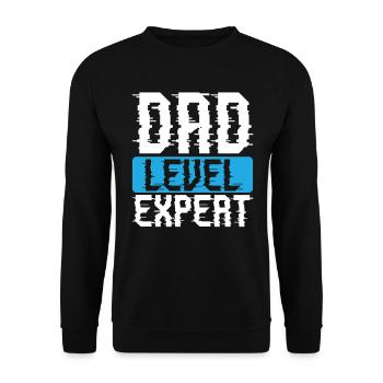 Father's Day Father's Day Gift Dad Dad - Unisex Sweatshirt - black - Front - Alina (178cm) & Michal (187cm)