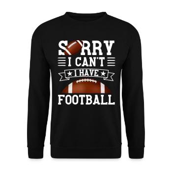 Funny American Football Saying - Unisex Sweatshirt - black - Front - Alina (178cm) & Michal (187cm)