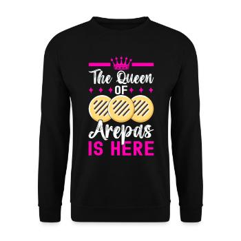 Venezolanische Arepas - Unisex Pullover - Schwarz - Vorne - Alina (178cm) & Michal (187cm)