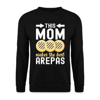 Venezolanische Arepas - Unisex Pullover - Schwarz - Vorne - Alina (178cm) & Michal (187cm)