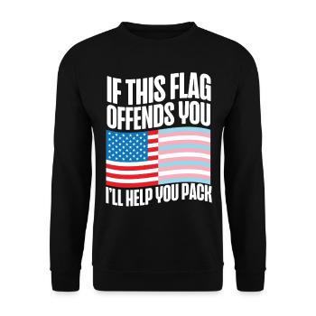 Fierté LGBT transgenre - Sweat-shirt Unisexe - noir - Devant - Alina (178cm) & Michal (187cm)