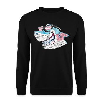 Transgender Trans LGBT Pride - Unisex Pullover - Schwarz - Vorne - Alina (178cm) & Michal (187cm)