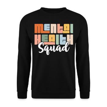 Mental Health Squad - Unisex Sweatshirt - black - Front - Alina (178cm) & Michal (187cm)