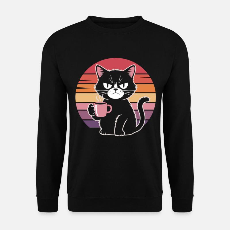 Bad mood, good coffee - Unisex Sweatshirt - black