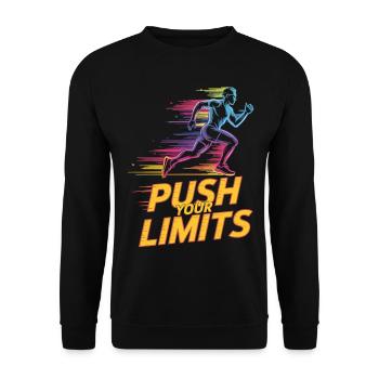 Motivation for runners and athletes - Unisex Sweatshirt - black - Front - Alina (178cm) & Michal (187cm)