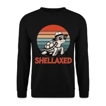 Motif de tortue effrayante pour les vacances - Sweat-shirt Unisexe - noir - Devant - Alina (178cm) & Michal (187cm)