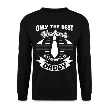 Father's Day Best Husbands - Unisex Sweatshirt - black - Front - Alina (178cm) & Michal (187cm)