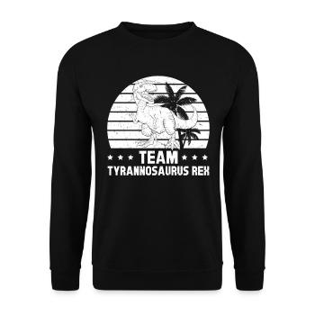 Équipe Tyrannosaurus Rex - Dinosaure Drôle Dino - Sweat-shirt Unisexe - noir - Devant - Alina (178cm) & Michal (187cm)
