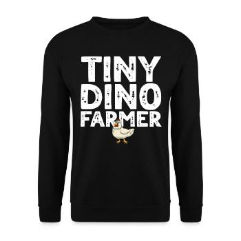 Petit dino fermier - Dinosaure Drôle Dino Farmer - Sweat-shirt Unisexe - noir - Devant - Alina (178cm) & Michal (187cm)