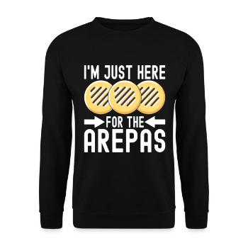 Venezolanische Arepas - Unisex Pullover - Schwarz - Vorne - Alina (178cm) & Michal (187cm)