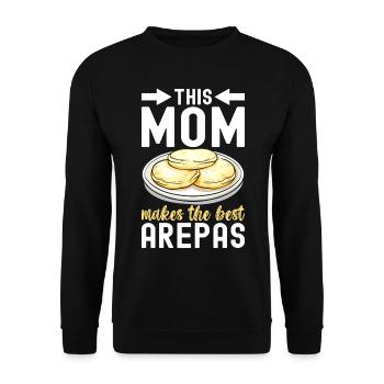 Venezolanische Arepas - Unisex Pullover - Schwarz - Vorne - Alina (178cm) & Michal (187cm)