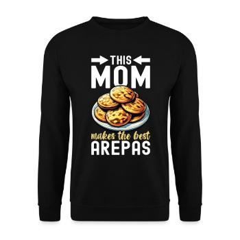 Venezolanische Arepas - Unisex Pullover - Schwarz - Vorne - Alina (178cm) & Michal (187cm)