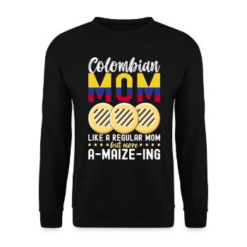 Venezuelan Arepas - Unisex Sweatshirt - black - Front - Alina (178cm) & Michal (187cm)