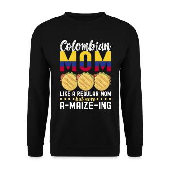 Venezolanische Arepas - Unisex Pullover - Schwarz - Vorne - Alina (178cm) & Michal (187cm)