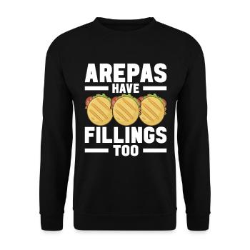 Venezolanische Arepas - Unisex Pullover - Schwarz - Vorne - Alina (178cm) & Michal (187cm)