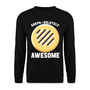 Venezolanische Arepas - Unisex Pullover - Schwarz - Vorne - Alina (178cm) & Michal (187cm)