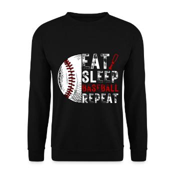 Drôle de baseball disant équipe de baseball - Sweat-shirt Unisexe - noir - Devant - Alina (178cm) & Michal (187cm)