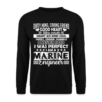 Marine Engineer I am A Marine Engineer - Unisex Sweatshirt - black - Front - Alina (178cm) & Michal (187cm)
