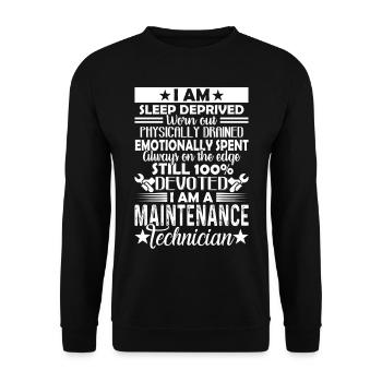 I Am A Maintenance Technician - Unisex Sweatshirt - black - Front - Alina (178cm) & Michal (187cm)