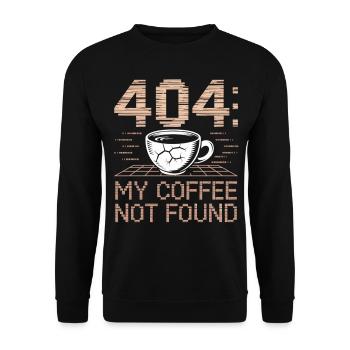 Kaffee Shirt 404 Fehlercode - Unisex Pullover - Schwarz - Vorne - Alina (178cm) & Michal (187cm)