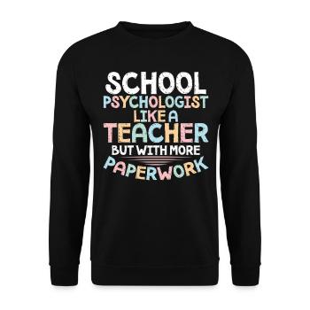 Psychologue scolaire Psychologie scolaire - Sweat-shirt Unisexe - noir - Devant - Alina (178cm) & Michal (187cm)