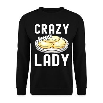 Venezolanische Arepas - Unisex Pullover - Schwarz - Vorne - Alina (178cm) & Michal (187cm)