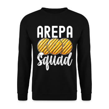 Venezuelan Arepas - Unisex Sweatshirt - black - Front - Alina (178cm) & Michal (187cm)