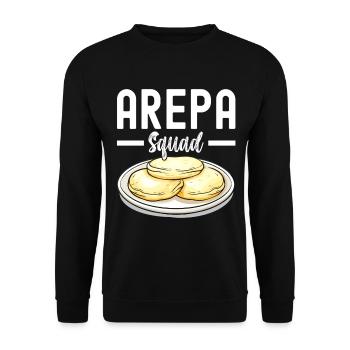 Venezolanische Arepas - Unisex Pullover - Schwarz - Vorne - Alina (178cm) & Michal (187cm)