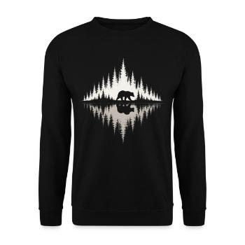 Bear, Forest, Nature, Wilderness, Outdoor, Animal - Unisex Sweatshirt - black - Front - Alina (178cm) & Michal (187cm)
