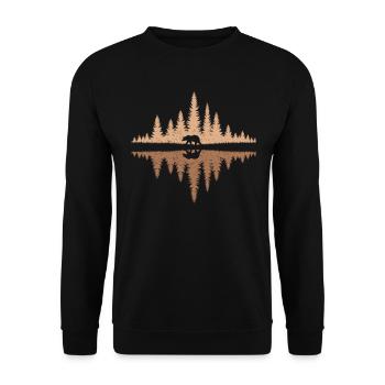 Bear, Forest, Nature, Wilderness, Outdoor, Animal - Unisex Sweatshirt - black - Front - Alina (178cm) & Michal (187cm)