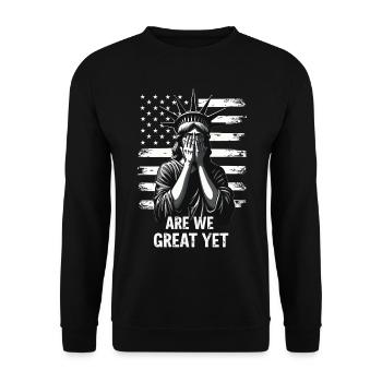 Sommes-nous encore grands Statue de la Liberté  Amérique États-Unis - Sweat-shirt Unisexe - noir - Devant - Alina (178cm) & Michal (187cm)