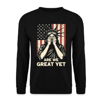 Sommes-nous encore grands Statue de la Liberté  Amérique États-Unis - Sweat-shirt Unisexe - noir - Devant - Alina (178cm) & Michal (187cm)