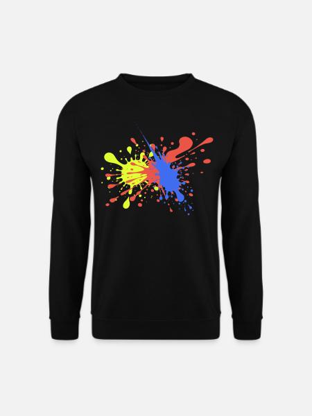 Colorful Splashes Geschenkidee lustig - Unisex Pullover - Schwarz