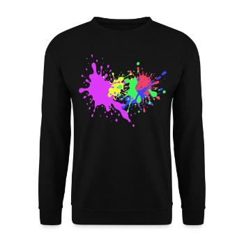 Party Geschenk extravagant - Unisex Pullover - Schwarz - Vorne - Alina (178cm) & Michal (187cm)