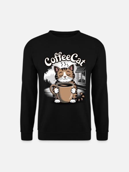 Coffee Cat - Unisex Sweatshirt - black