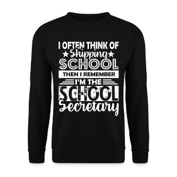 School Secretary I Am The School Secretary - Unisex Sweatshirt - black - Front - Alina (178cm) & Michal (187cm)