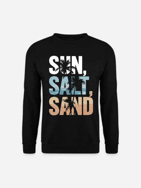 Sun, Salt, Sand – Strandzeit! - Unisex Pullover - Schwarz