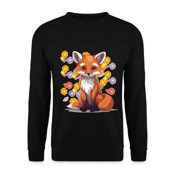 années 80 90 renard renards enfants vintage rétro - Sweat-shirt Unisexe - noir - Devant - Alina (178cm) & Michal (187cm)