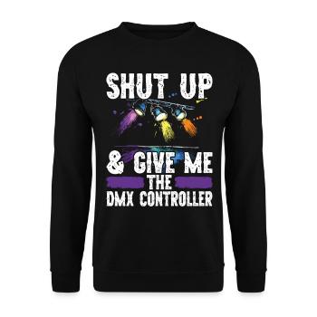Lighting technician Lighting technician Lighting technology - Unisex Sweatshirt - black - Front - Alina (178cm) & Michal (187cm)